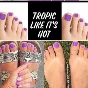Color Street Pedicure Nail Polish Strips Tropic Like It’s Hot.New in sealed pkg.
